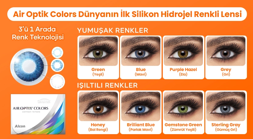 Air Optix Colors Lenslerin Kaç Rengi Var?